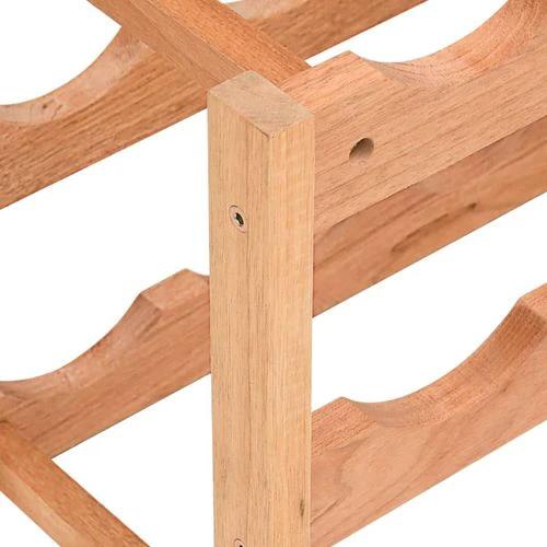 vidaXL vidaXL Wooden Wine Rack for 12 Bottles Solid Walnut with Elegant Design for Home Bar Enthusiasts - Wine Rack