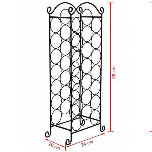 Classic Metal Wine Rack for 21 Bottles with Elegant Design for Wine Enthusiasts by vidaXL
