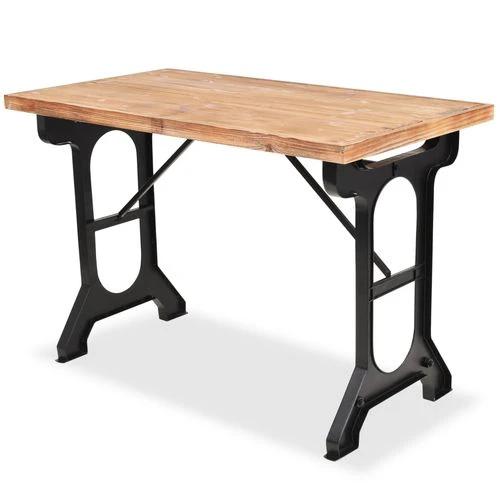 vidaXL Dining Table Solid Fir Wood Top 122x65x82 cm - Dining Table