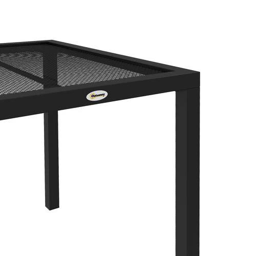 Outsunny Outsunny Garden Table with Metal Wire Top and Steel Frame, for Patio, Balcony - Garden Table