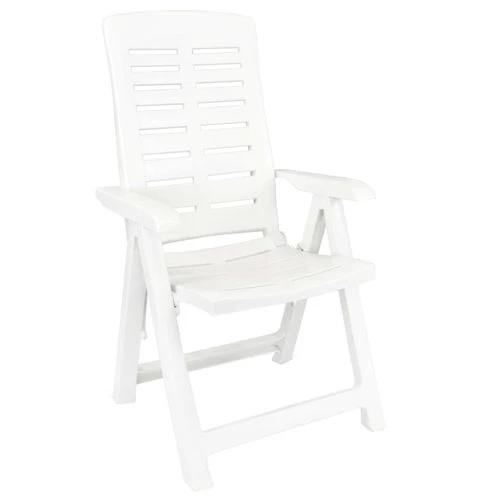 Durable White Polypropylene Garden Dining Set with Foldable Design for Outdoor Entertaining by vidaXL