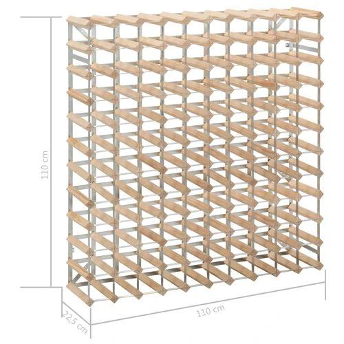 vidaXL Solid Pinewood Wine Rack for 120 Bottles with Rustic Charm for Wine Enthusiasts and Collectors - Wine Rack