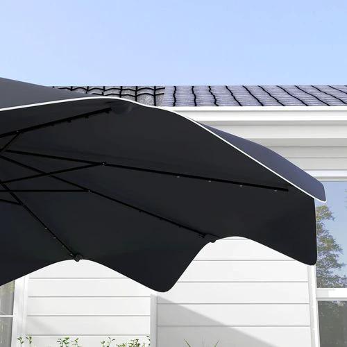 Outsunny Garden Parasol Umbrella with LED Lights and Tilt, Table Umbrella by Outsunny