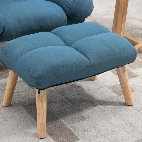HOMCOM Recliner with Ottoman 3-Position Adjustable Reclining Lounger Sofa Chair - Recliner