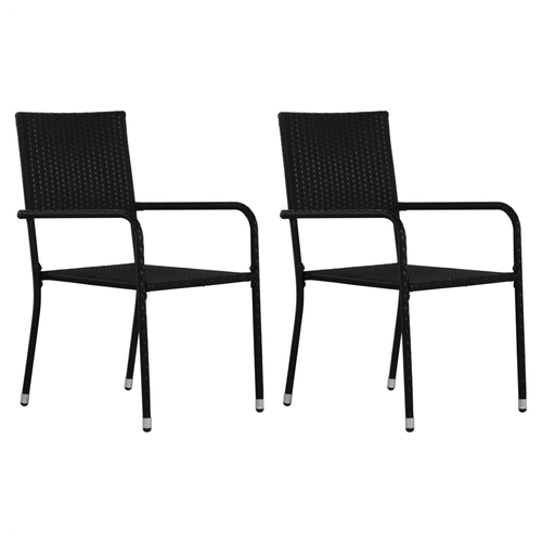 vidaXL vidaXL 3 Piece Garden Dining Set with Glass Top and Weather-Resistant Rattan for Outdoor Entertaining - Garden Set