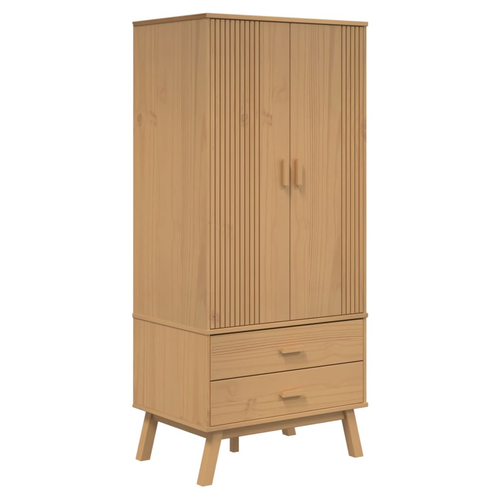 vidaXL Wardrobe OLDEN Brown 76.5x53x172 cm Solid Wood Pine by vidaXL