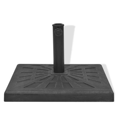 vidaXL Decorative Resin Parasol Base 12 kg with Locking Bolt and Adapters for Outdoor Umbrellas - Parasol