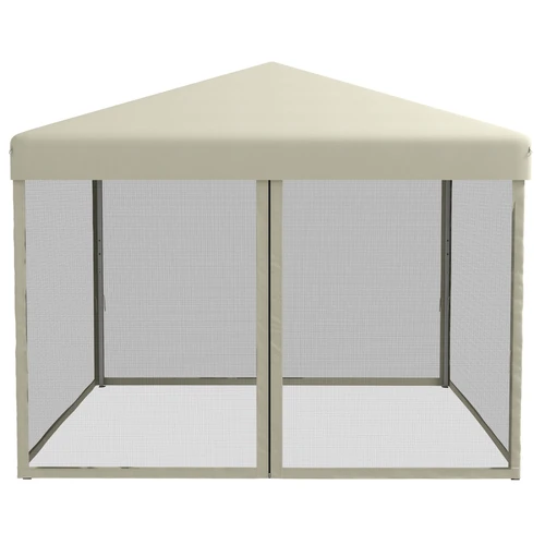 Outsunny 3x3m Pop Up Gazebo with Mesh Walls for Outdoor Events and Backyard Gatherings by Outsunny