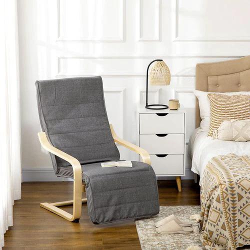 Lounge Chair Recliner Adjustable Footrest Home Dark Grey by HOMCOM
