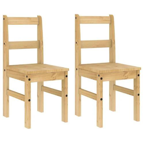 vidaXL Dining Chairs 2 pcs Panama 40x46x90 cm Solid Wood Pine by vidaXL