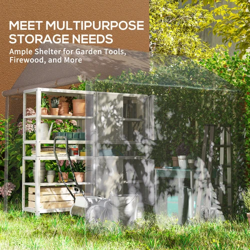 Outsunny 6.5 Feet x 6.5 Feet x 6.5 Feet Temporary Garden Shed Storage Tent with Waterproof Canopy for Outdoor Tool and Bicycle Storage by Outsunny