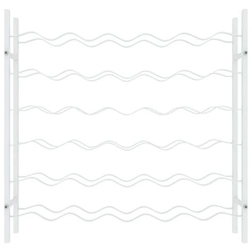 Modern White Metal Wine Rack for 36 Bottles with 8 Tiers for Stylish Home Organization by vidaXL