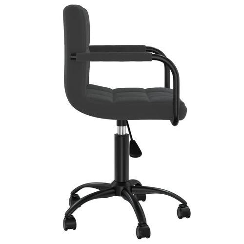 vidaXL Swivel Office Chair 18 Inches Black Velvet Upholstery with Adjustable Height for Home Office Professionals by vidaXL