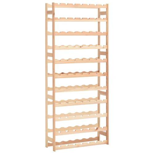 vidaXL Solid Pinewood Wine Rack for 77 Bottles with Rustic Design for Wine Enthusiasts - Wine Rack