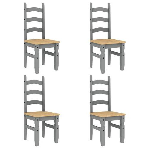 vidaXL 5 Piece Dining Set Panama Grey Solid Wood Pine by vidaXL