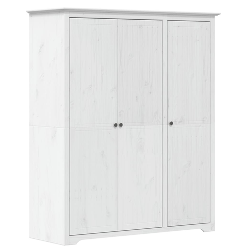 vidaXL Wardrobe BODO White 151.5x52x176.5 cm Solid Wood Pine by vidaXL