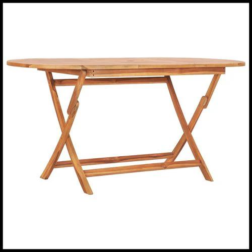 vidaXL 7 Piece Folding Outdoor Dining Set Solid Teak Wood by vidaXL