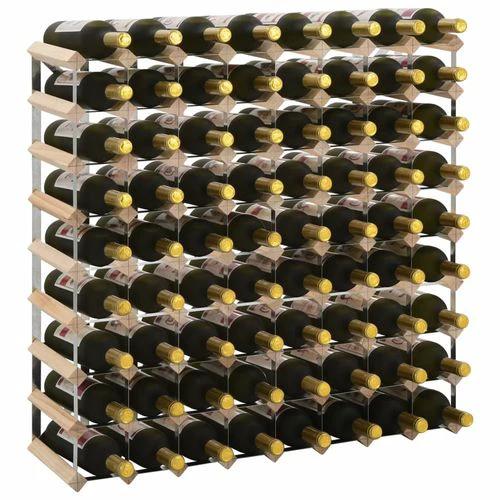 vidaXL Solid Pinewood Wine Rack for 72 Bottles with Rustic Design for Wine Enthusiasts and Collectors - Wine Rack