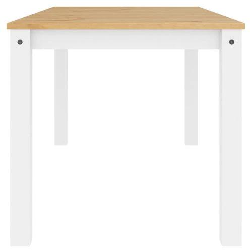 vidaXL Dining Table Panama White 160x80x75 cm Solid Wood Pine by vidaXL