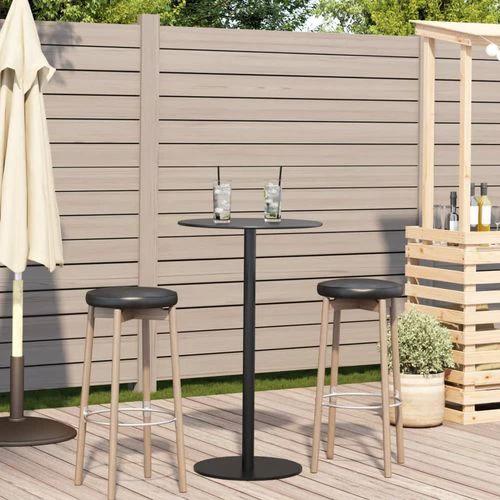 vidaXL vidaXL Garden Table Round Black Ø60x105 cm Steel -