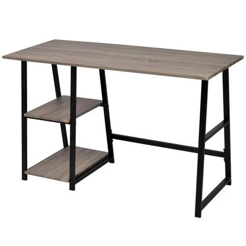 vidaXL Desk with 2 Shelves Grey and Oak vidaXL - Uncategorized Desk