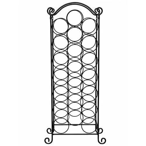 Classic Metal Wine Rack for 21 Bottles with Elegant Design for Wine Enthusiasts by vidaXL