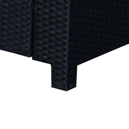 Outsunny Outsunny 2 Seater Rattan Garden Sofa Black Double Couch Loveseat Wicker - Garden Sofa Sets
