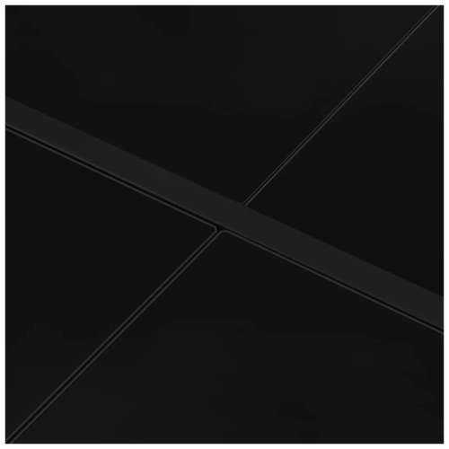 vidaXL Garden Table 130x130x72 cm Black Steel and Glass by vidaXL