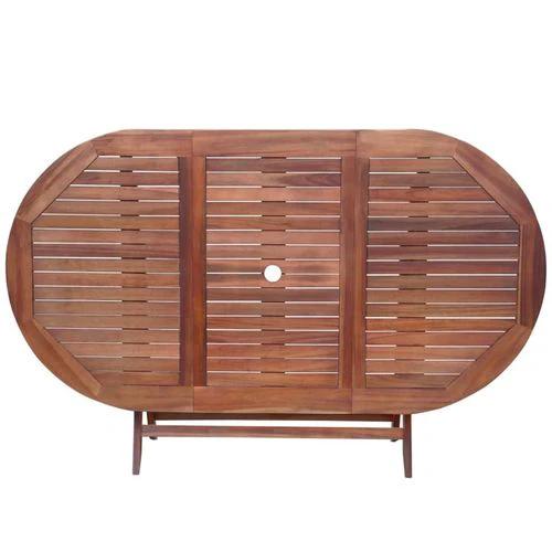 vidaXL 9 Piece Outdoor Dining Set with Cushions Solid Acacia Wood by vidaXL