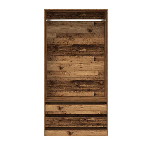 vidaXL Wardrobe Old Wood 100x50x200 cm Engineered Wood by vidaXL