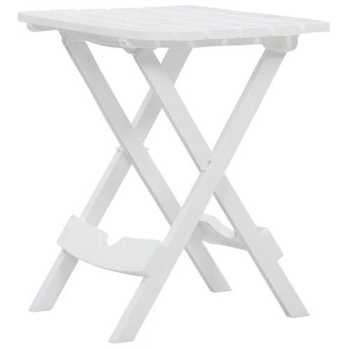 vidaXL vidaXL Folding Garden Table 45.5x38.5x50 cm White - Garden Table