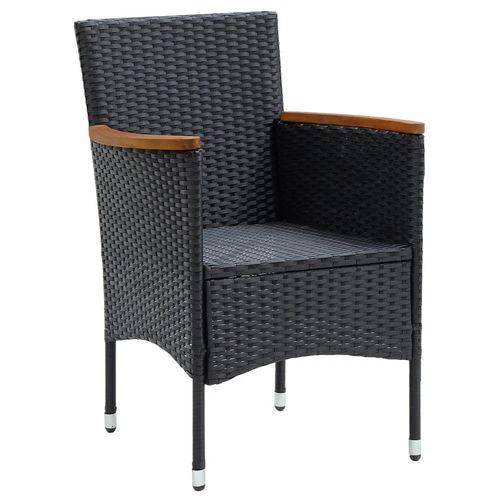 Elegant Poly Rattan Garden Dining Set with Cushions for Outdoor Entertaining by vidaXL