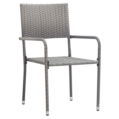 vidaXL 3 Piece Garden Dining Set with Glass Top and Weather-Resistant Rattan for Outdoor Entertaining by vidaXL