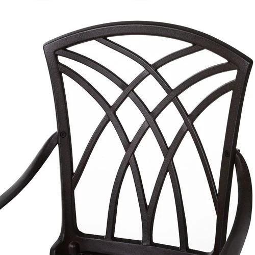 Sturdy Cast Aluminium 4-Seater Garden Table Set for Small Spaces by Outsunny