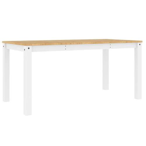 vidaXL Dining Table Panama White 160x80x75 cm Solid Wood Pine by vidaXL