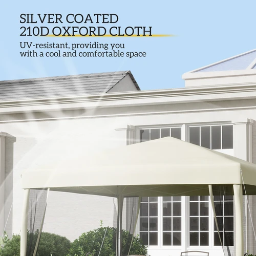 Outsunny 3x3m Pop Up Gazebo with Mesh Walls for Outdoor Events and Backyard Gatherings by Outsunny