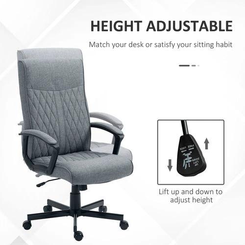 Unbranded High-Back Home Office Chair with Adjustable Height and Swivel Wheels Vinsetto - Office Chair