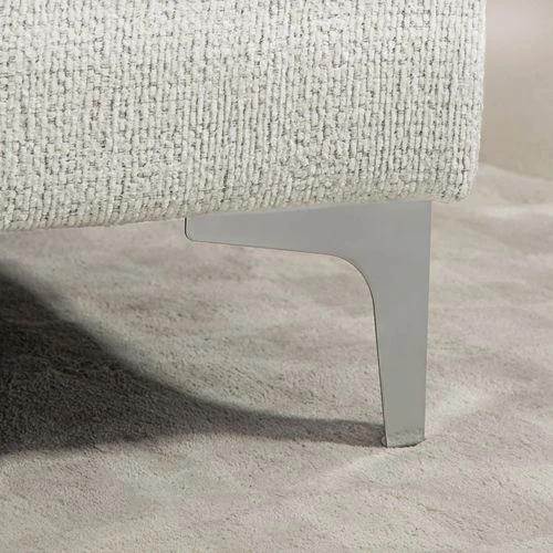 HOMCOM 2 Seater Sofa Modern Loveseat with Metal Legs Spring Cushion Cream White by HOMCOM