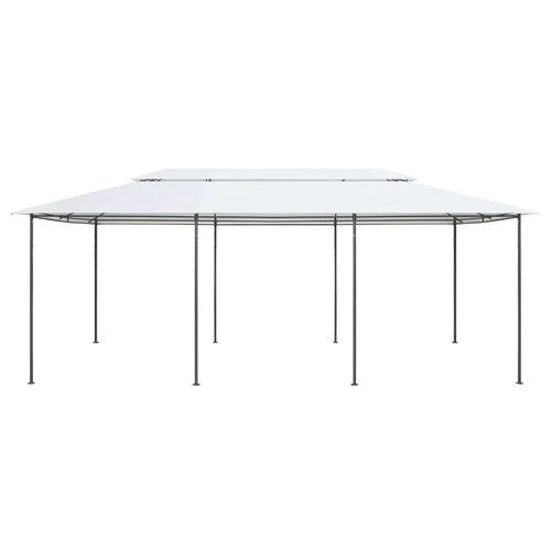 White Gazebo 600x298x270 cm Weather Resistant with Vented Roof for Outdoor Events and Family Gatherings by vidaXL