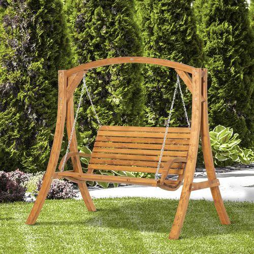 Outsunny 2 Seater Garden Swing Seat Swing Chair, Outdoor Wooden Swing Bench Seat by Outsunny
