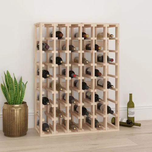 vidaXL Solid Pine Wine Rack 70x33x94 cm Rustic Design with Ample Storage for Wine Enthusiasts - Wine Rack