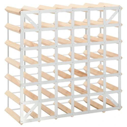Rustic Solid Pinewood Wine Rack for 42 Bottles with 4 Tiers for Wine Enthusiasts by vidaXL