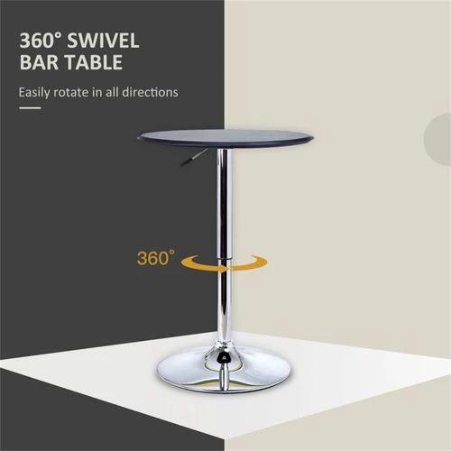 Adjustable Bar Table with 67 to 93 Centimeter Height and 360 Degree Swivel for Modern Kitchens and Dining Areas by N/A