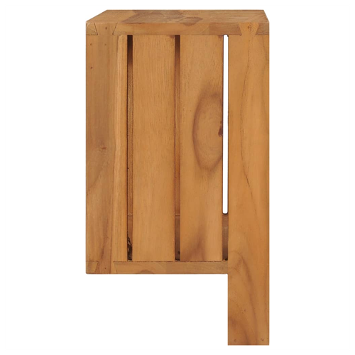 vidaXL vidaXL Wall-Mounted Towel Rack 35x20x35 cm Solid Teak Wood with Open Back Shelf for Rustic Bathroom Decor - Wine Rack