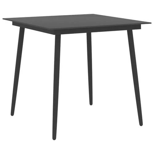 vidaXL 5 Piece Garden Dining Set Black - Garden Set