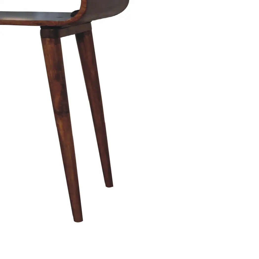 Artisan Furniture Artisan Furniture Solid Wood Amaya Nordic Style Console Table, 1 Shelf, Dark Brown - Console Table