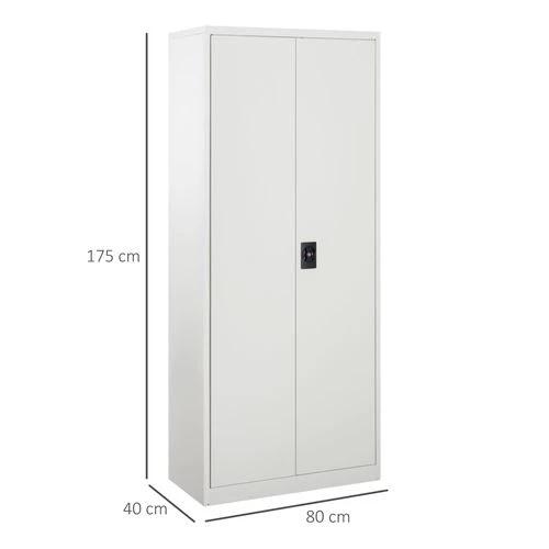 Filing Cabinet Storage Office 2 Doors Adjustable Shelf Metal Vinsetto by Unbranded
