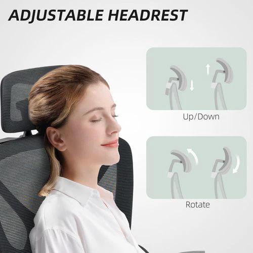 HOMCOM Ergonomic Office Chair, Recliner Computer Chair with Footrest, Black - Office Chair