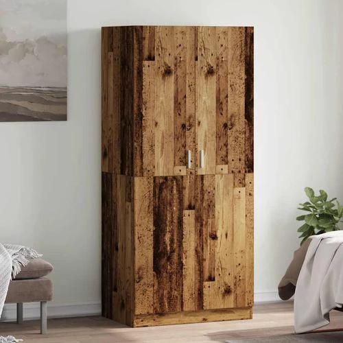 vidaXL vidaXL Wardrobe Old Wood 90x52x200 cm Engineered Wood - Wardrobe
