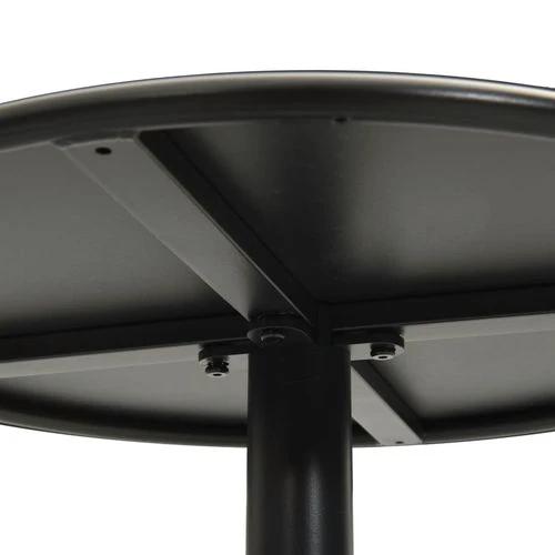 vidaXL Garden Table Round Black Ø60x105 cm Steel by vidaXL
